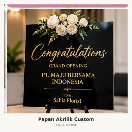 Papan Bunga Akrilik Panongan